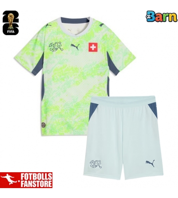 Schweiz Bortatröja Barn VM 2026 Kortärmad (+ Korta byxor)